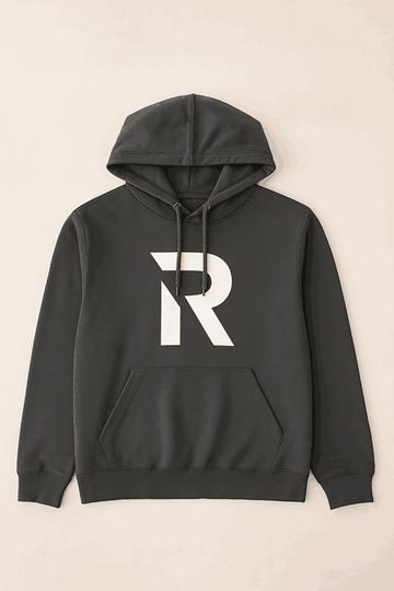 Grey R Graphic Hoodie