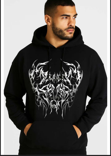 Bold Graphic Black Hoodie – Premium Streetwear Unisex