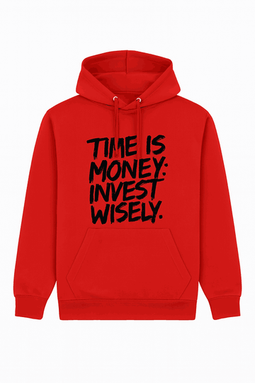 Invest Wisely Red Streetwear Hoodie