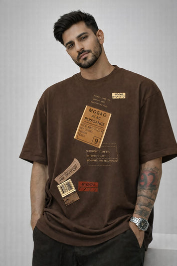 Men’s Drop Shoulder Oversized T Shirt, MOGAO Graphic Relaxed Fit Streetwear Tee